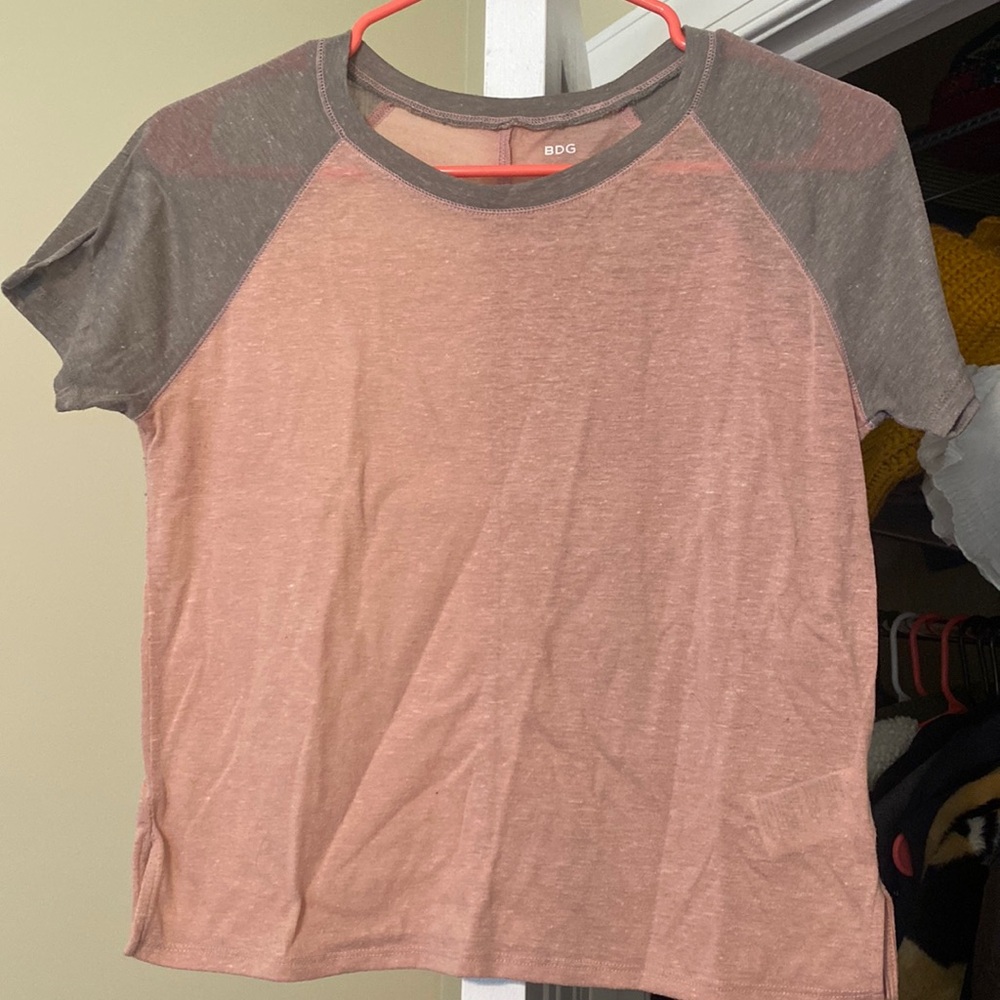 Urban outfitters pink and gray tee